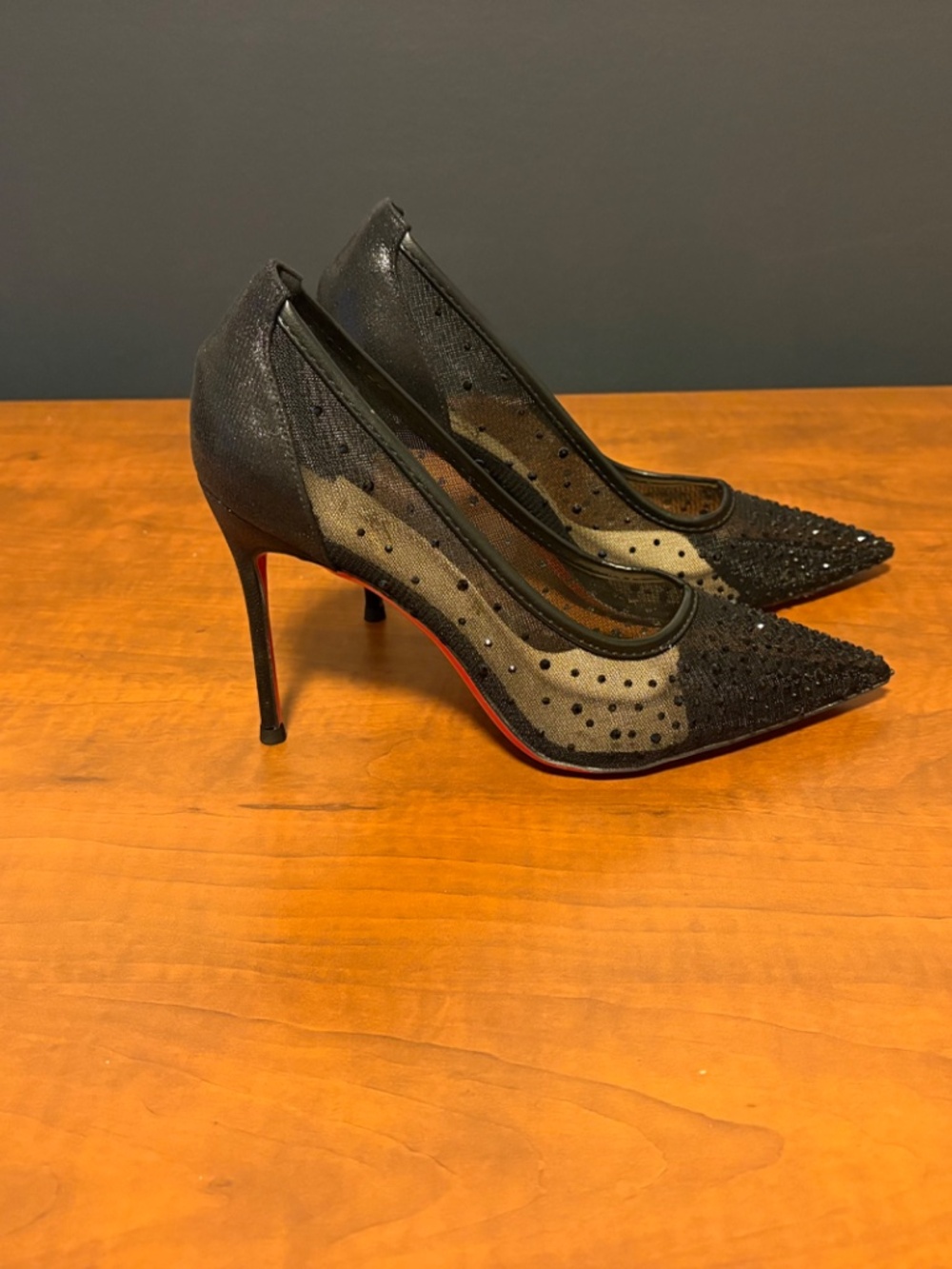Christian Louboutin Pigalle Strass 100mm - Picture 3 of 7